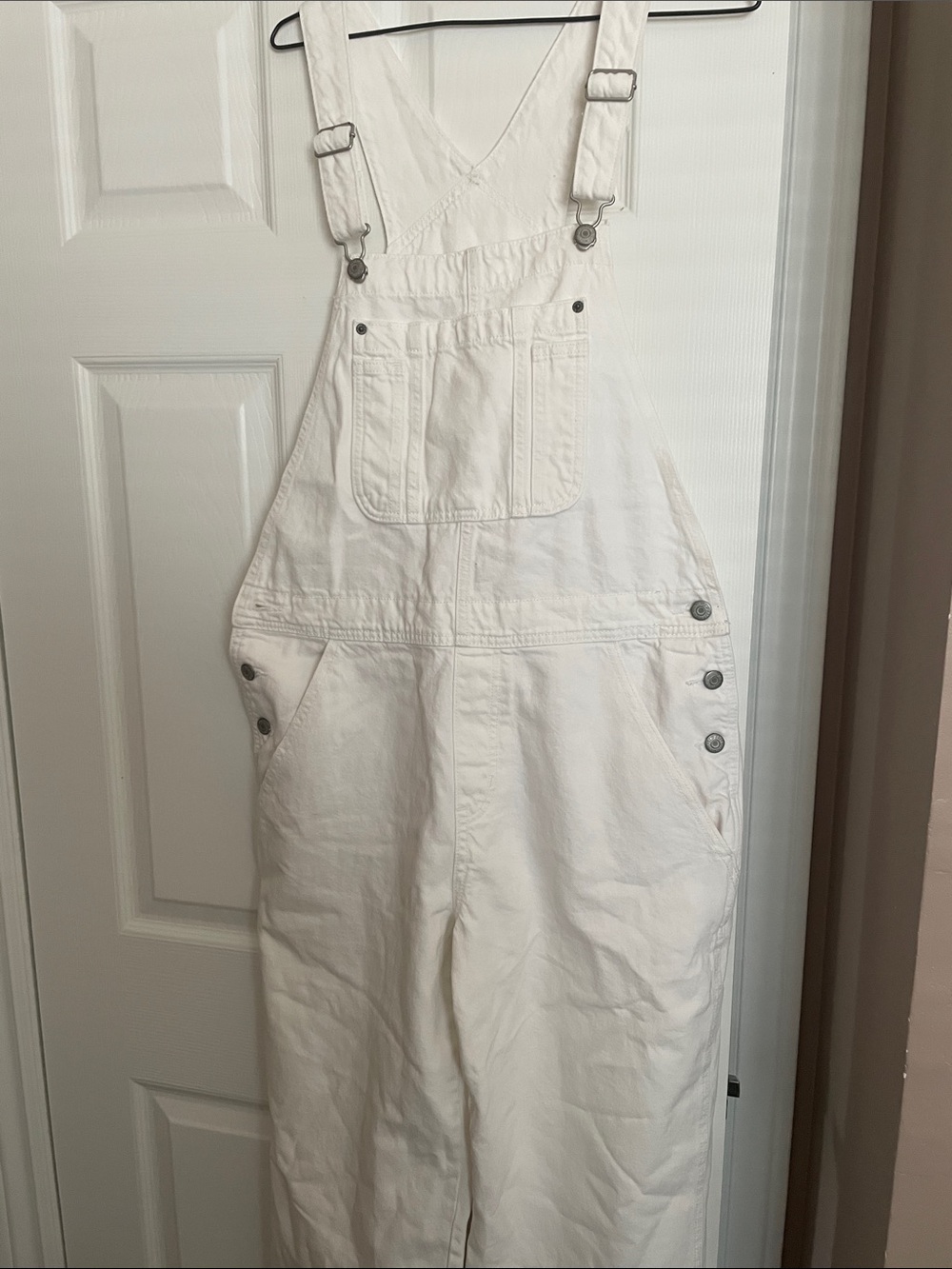NWOT Old Navy White Denim Overalls